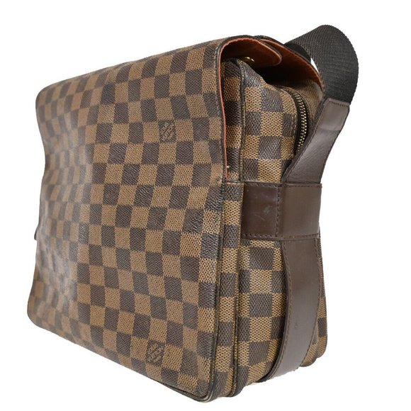 LOUIS VUITTON Naviglio Shoulder Bag Damier Ebene Leather Brown N45255 80HB689 - Picture 10 of 16